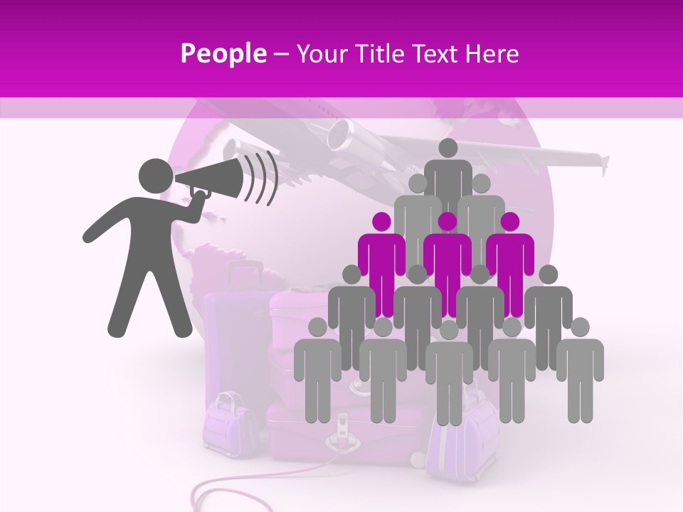 D Rendering Click Purple PowerPoint Template