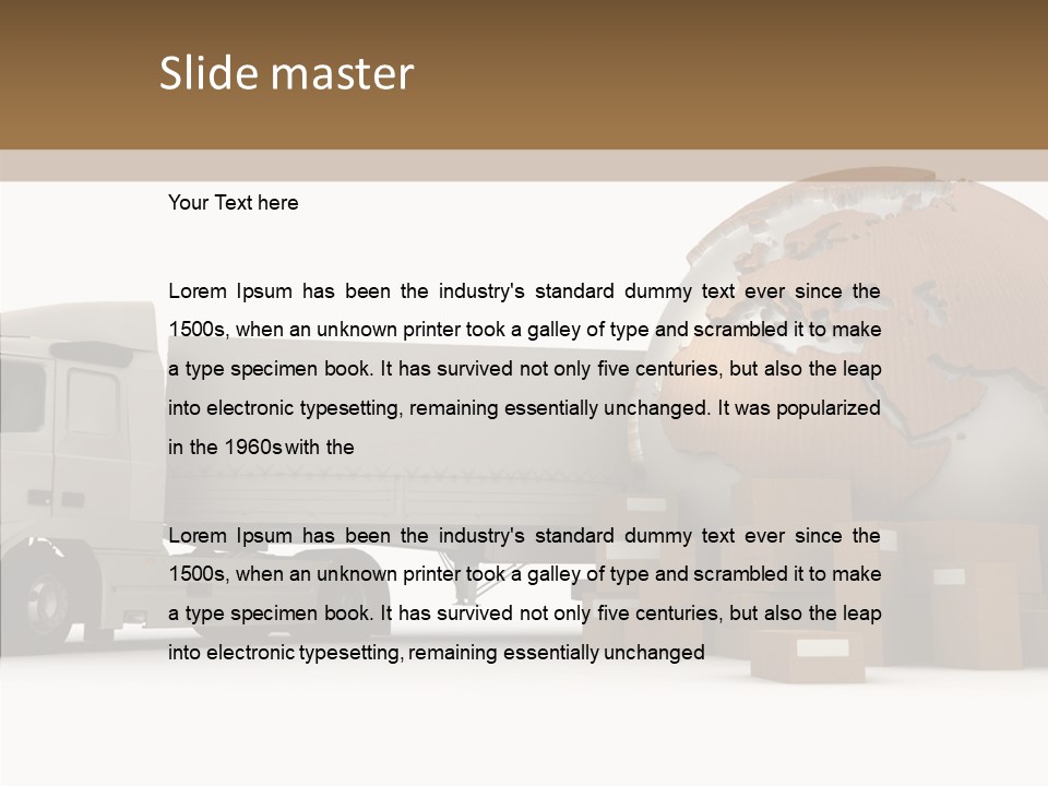 World Map World Box PowerPoint Template