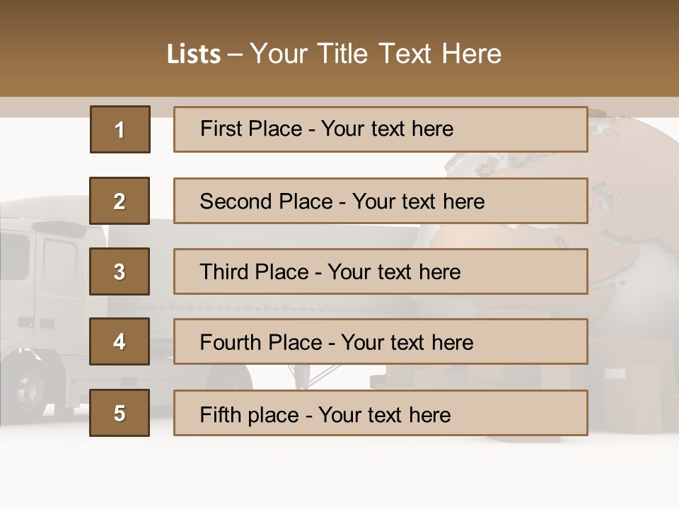 World Map World Box PowerPoint Template