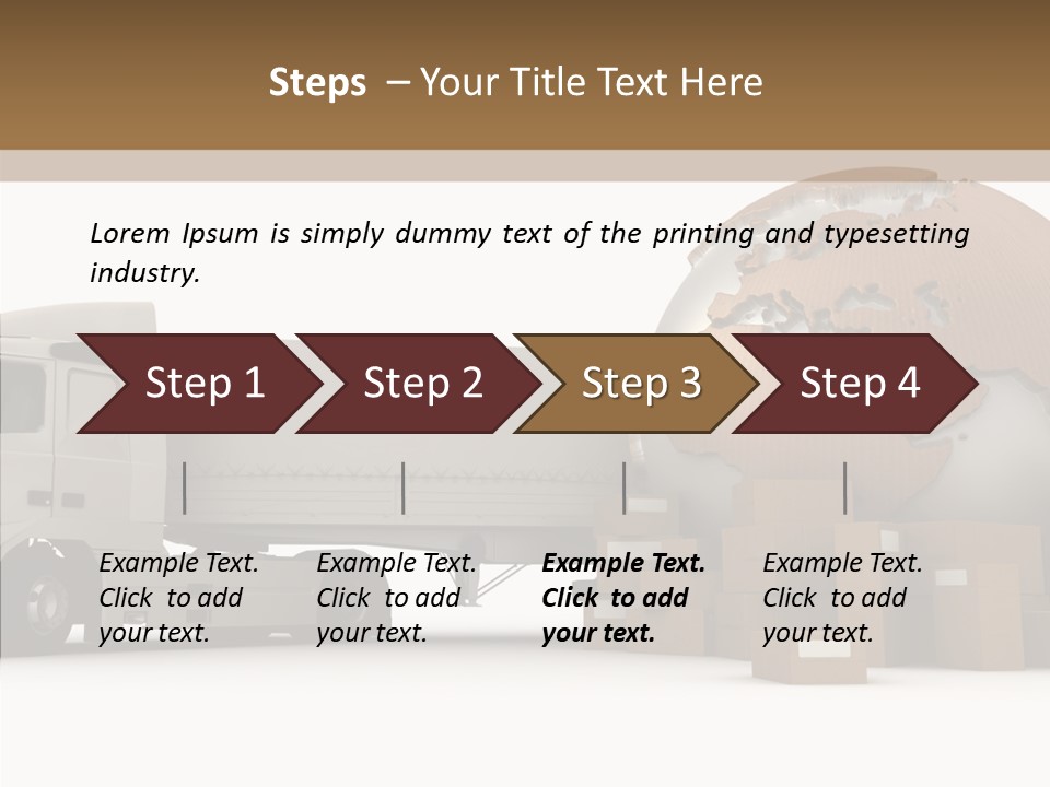 World Map World Box PowerPoint Template