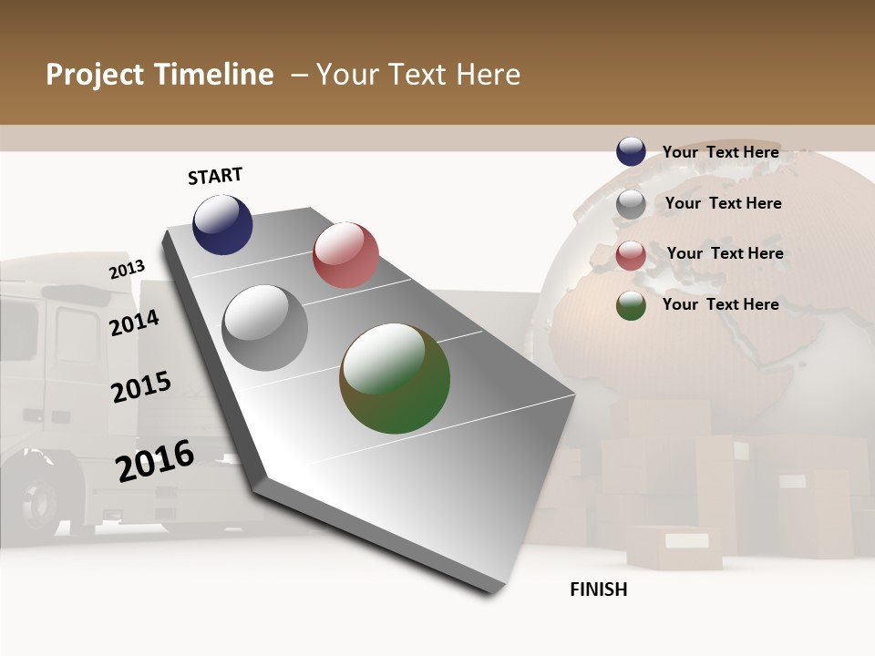 World Map World Box PowerPoint Template