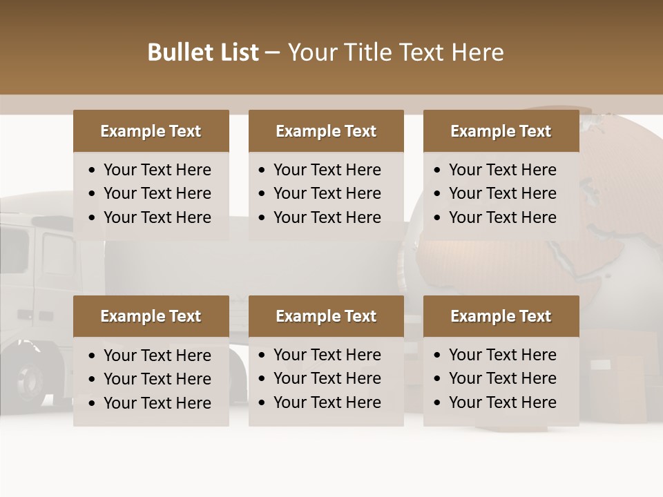 World Map World Box PowerPoint Template