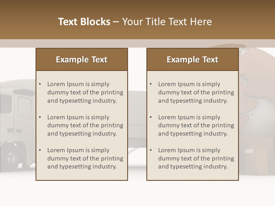 World Map World Box PowerPoint Template
