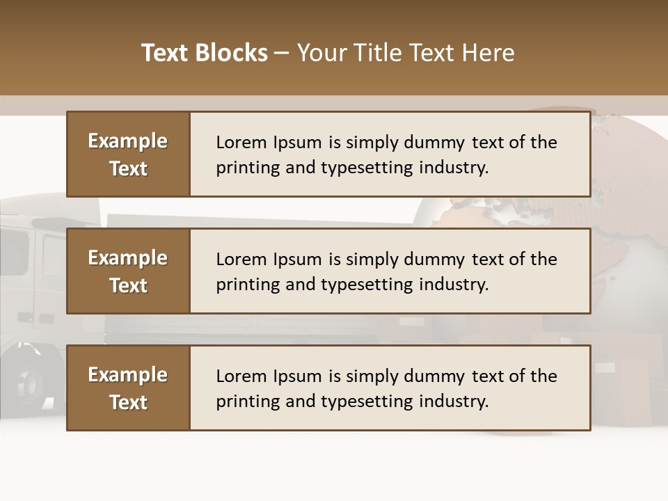 World Map World Box PowerPoint Template