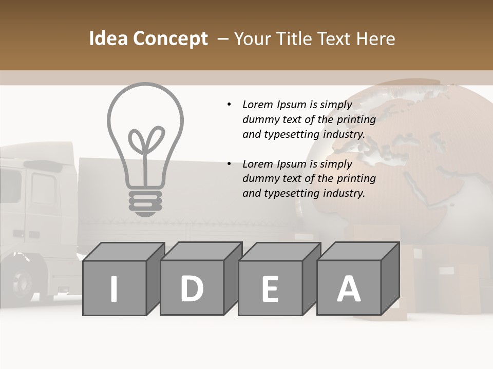 World Map World Box PowerPoint Template