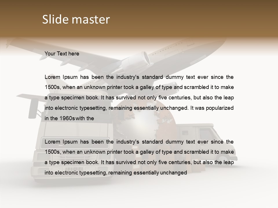 Lorry Schedule Carton PowerPoint Template