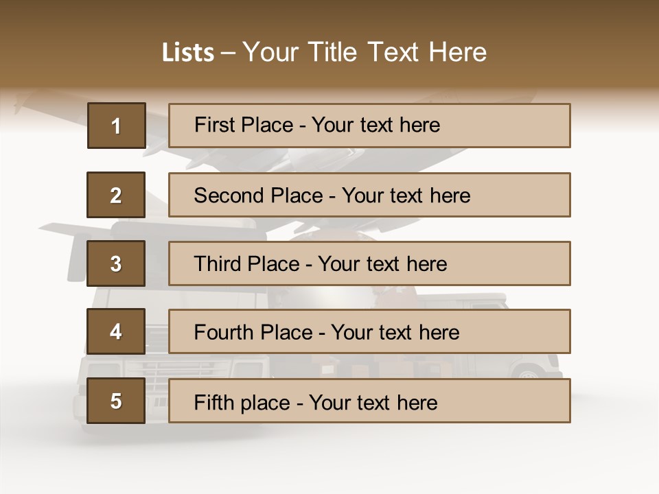 Lorry Schedule Carton PowerPoint Template