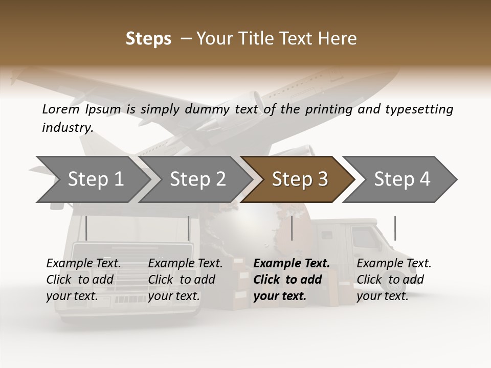 Lorry Schedule Carton PowerPoint Template