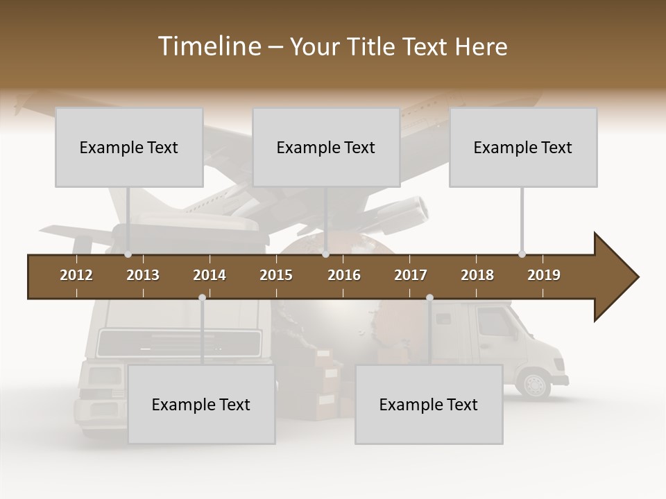 Lorry Schedule Carton PowerPoint Template