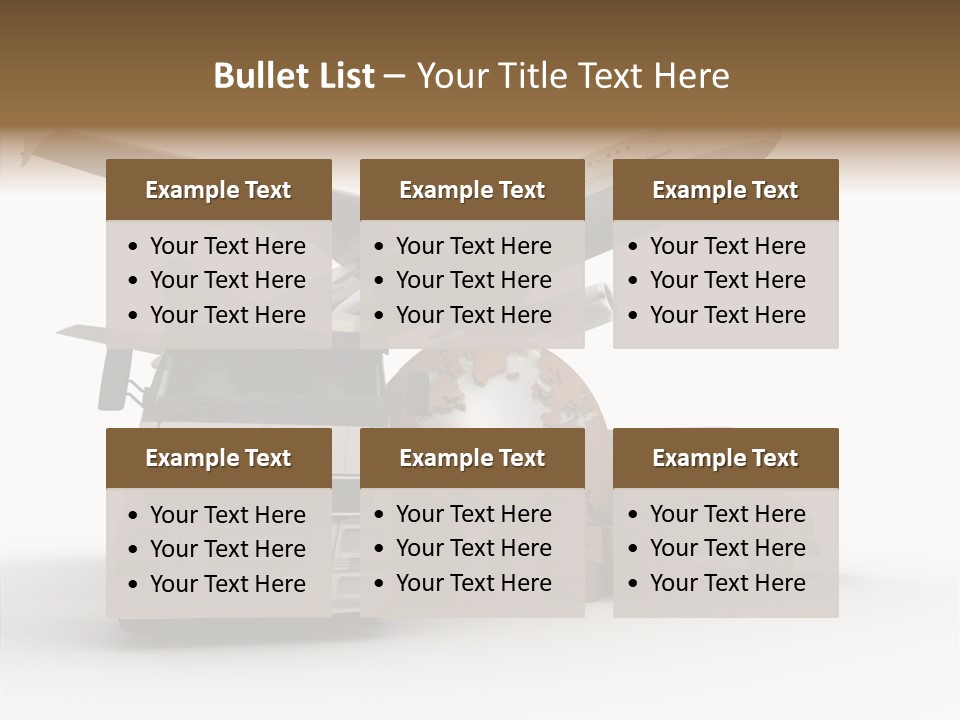 Lorry Schedule Carton PowerPoint Template