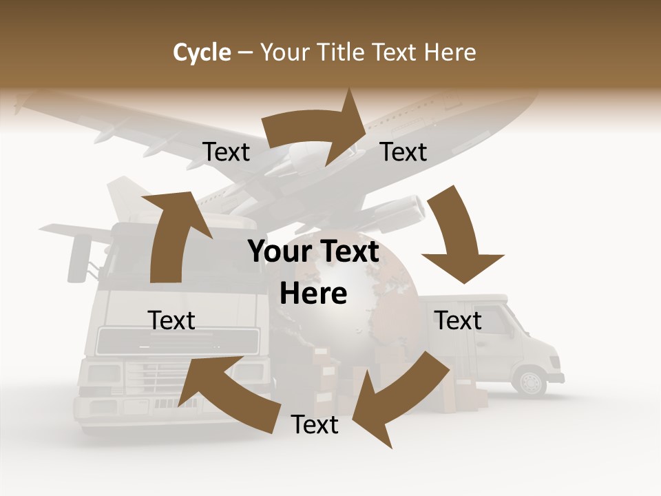 Lorry Schedule Carton PowerPoint Template