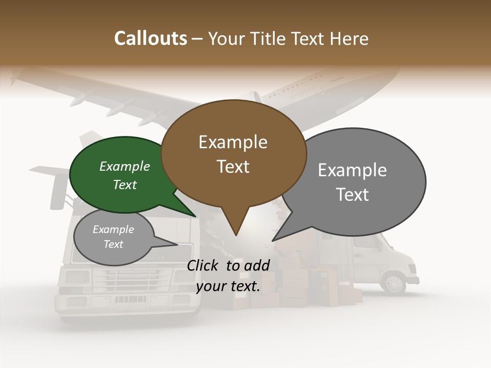 Lorry Schedule Carton PowerPoint Template