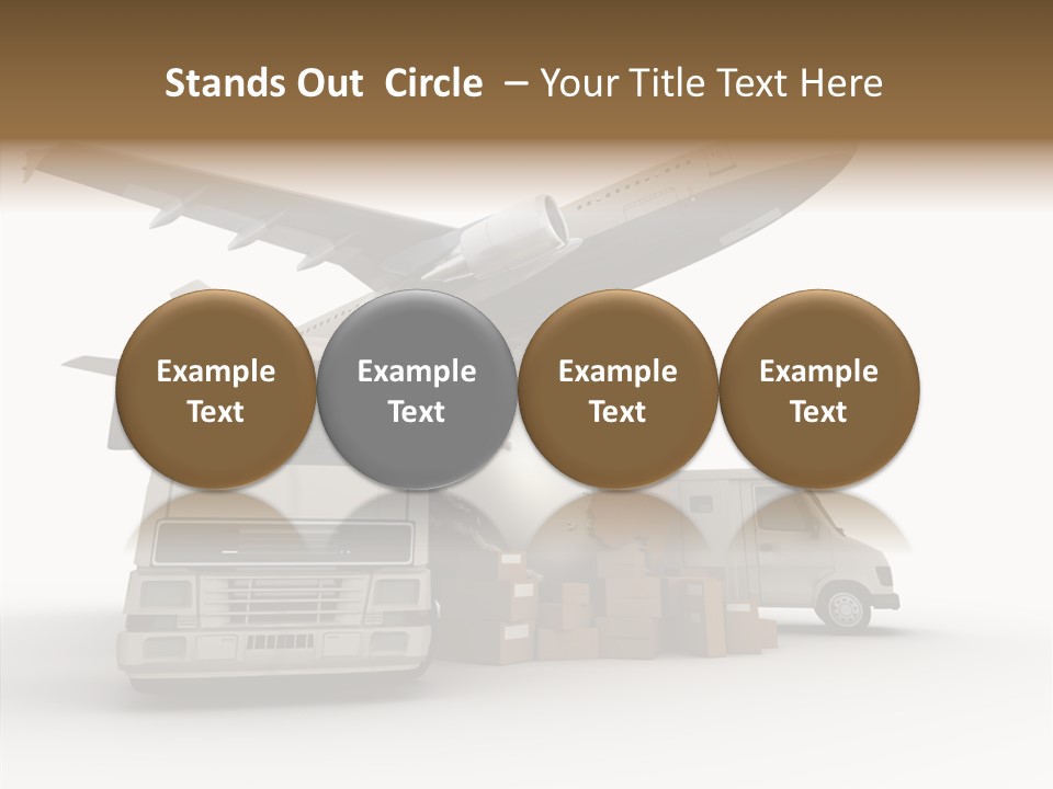 Lorry Schedule Carton PowerPoint Template