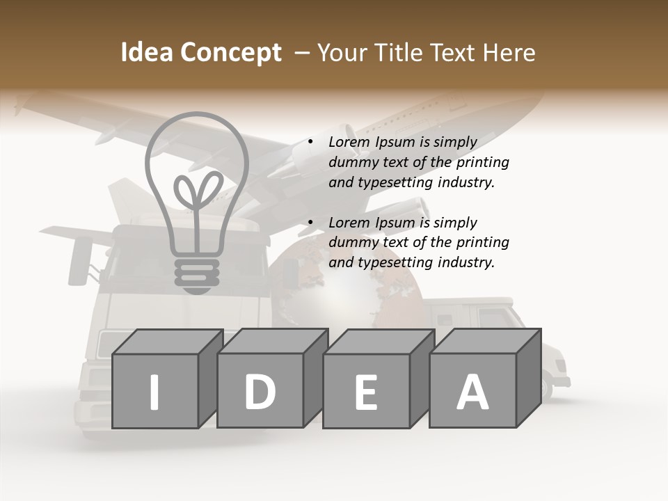 Lorry Schedule Carton PowerPoint Template