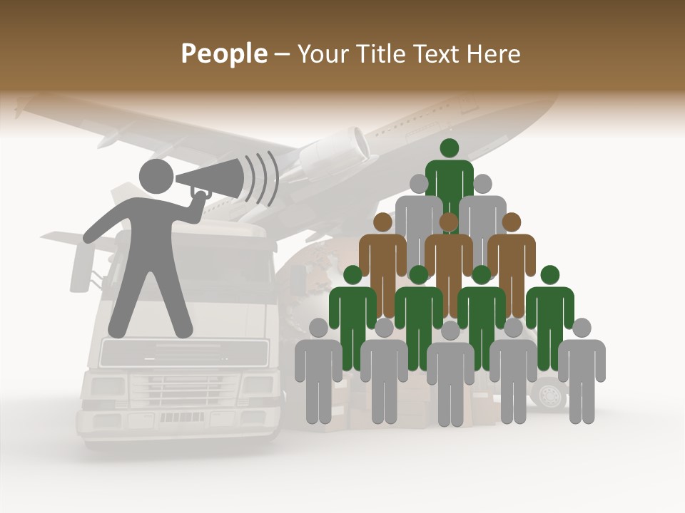 Lorry Schedule Carton PowerPoint Template