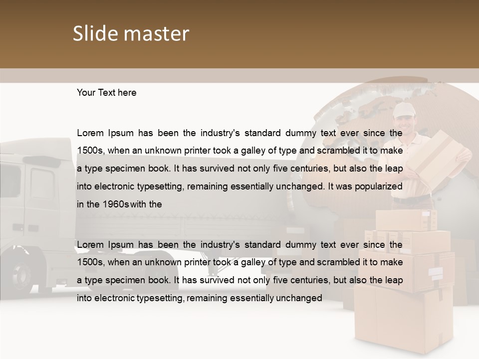 Courier Road D Rendering PowerPoint Template