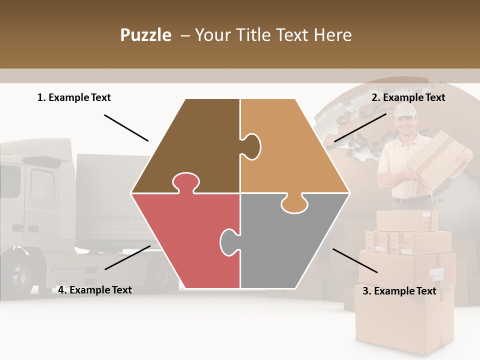 Courier Road D Rendering PowerPoint Template