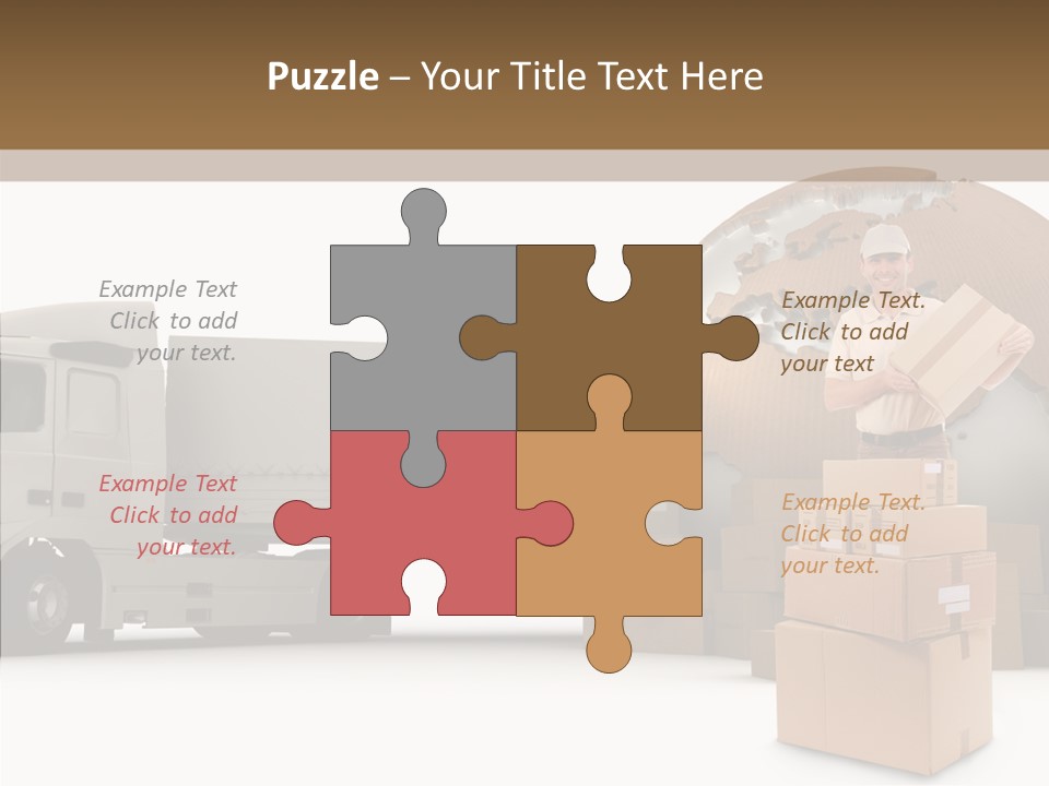 Courier Road D Rendering PowerPoint Template