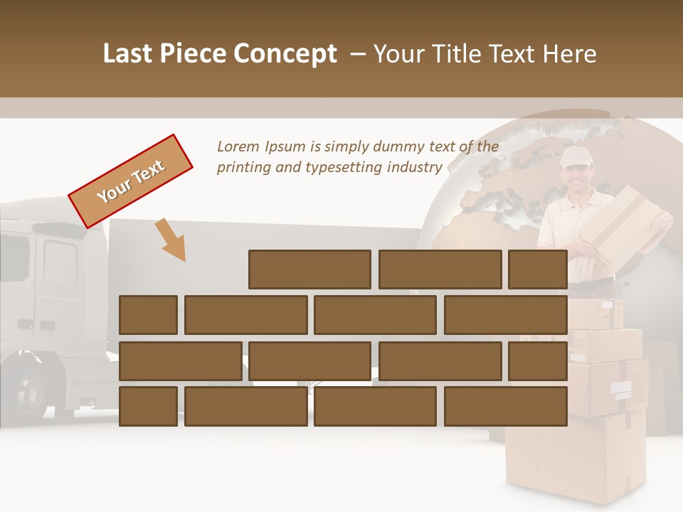 Courier Road D Rendering PowerPoint Template