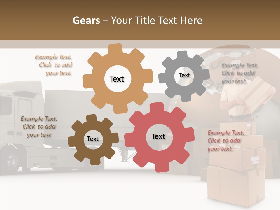 Courier Road D Rendering PowerPoint Template