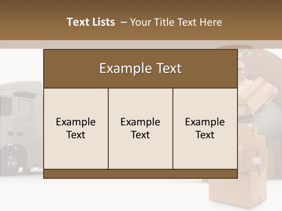 Courier Road D Rendering PowerPoint Template