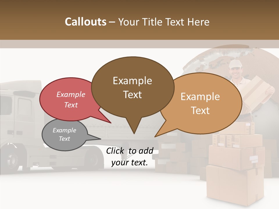 Courier Road D Rendering PowerPoint Template