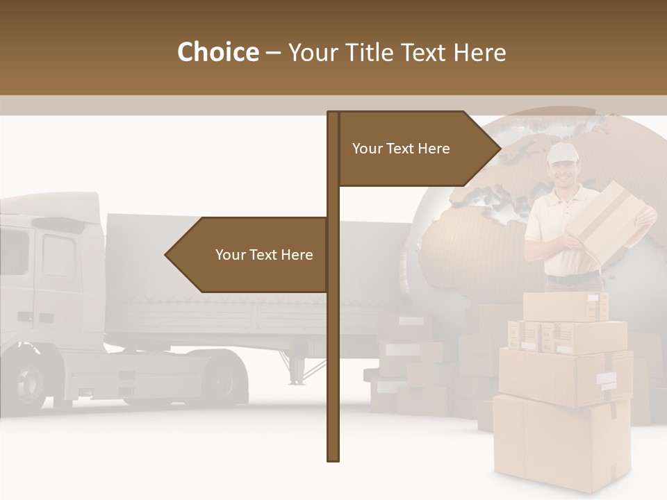 Courier Road D Rendering PowerPoint Template