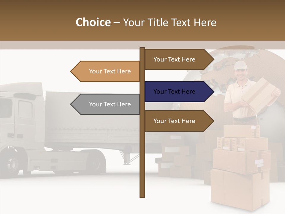 Courier Road D Rendering PowerPoint Template