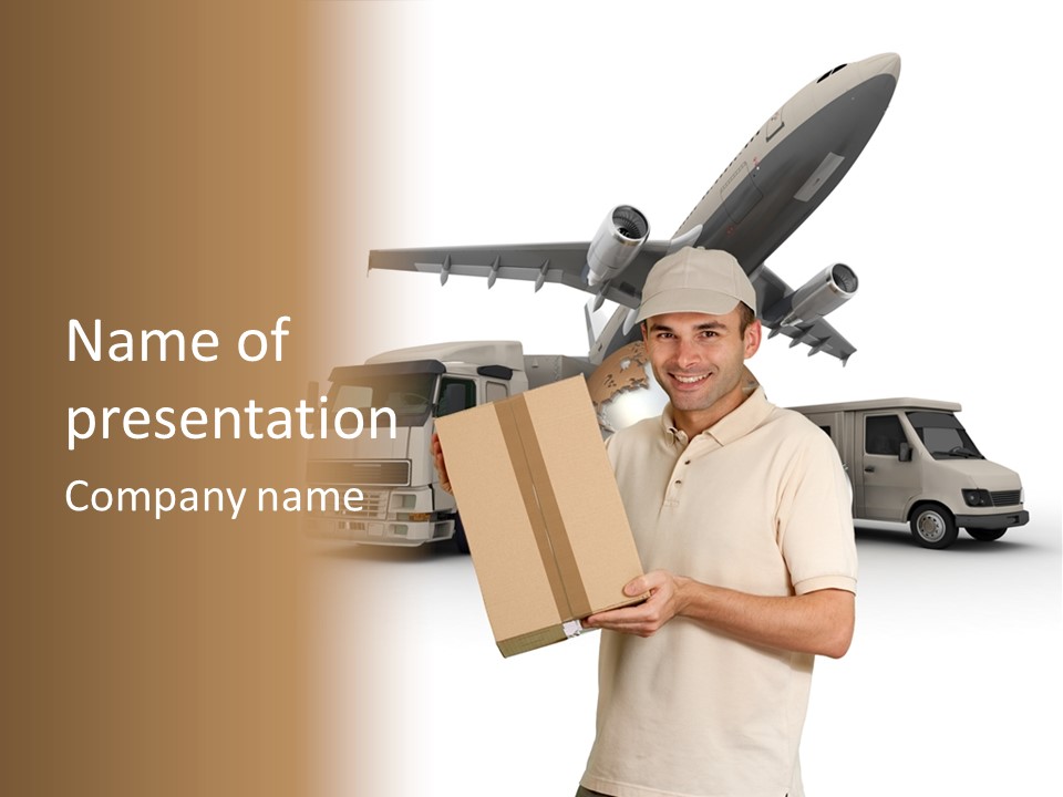 Air Urgency Lorry PowerPoint Template