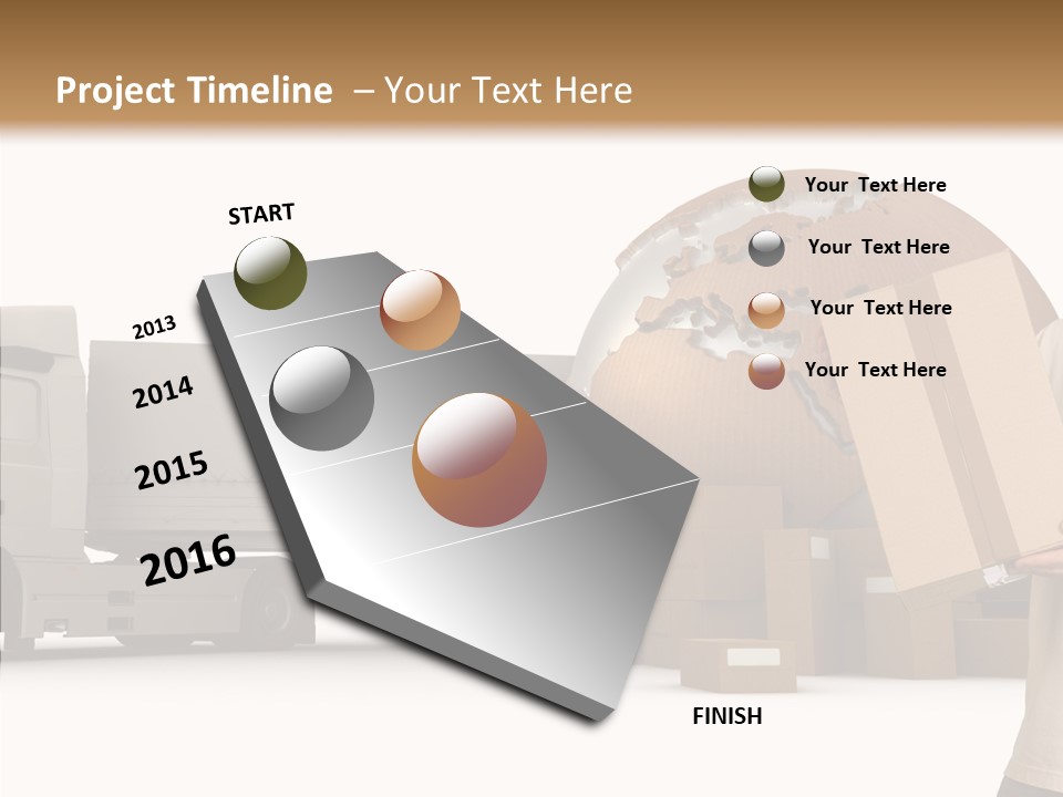 Conveyance Package Heap PowerPoint Template