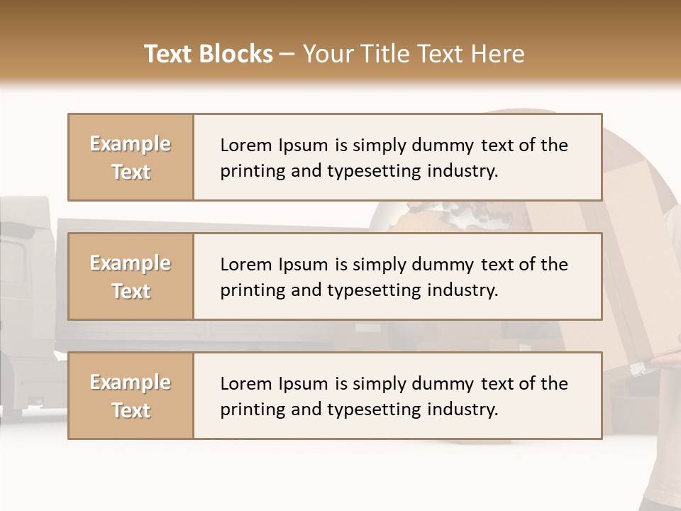 Conveyance Package Heap PowerPoint Template