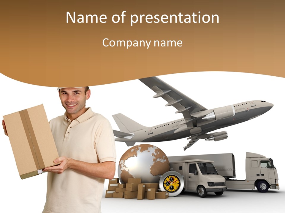 Send Van Package PowerPoint Template