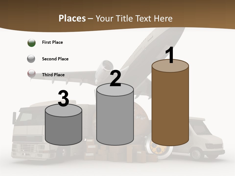 Caucasian Package Courier PowerPoint Template