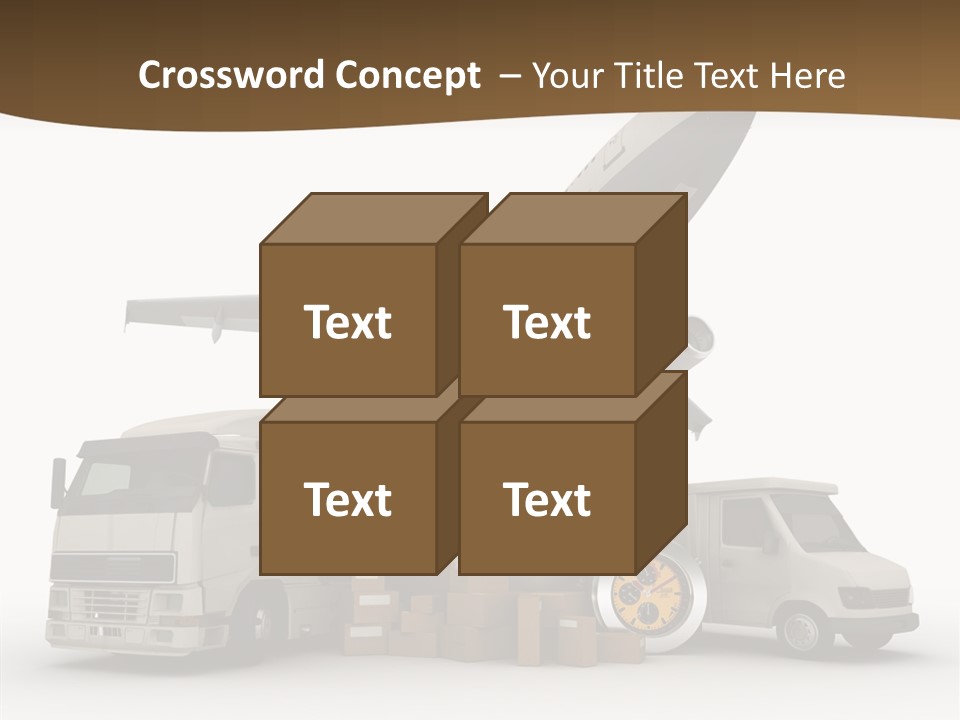 Caucasian Package Courier PowerPoint Template