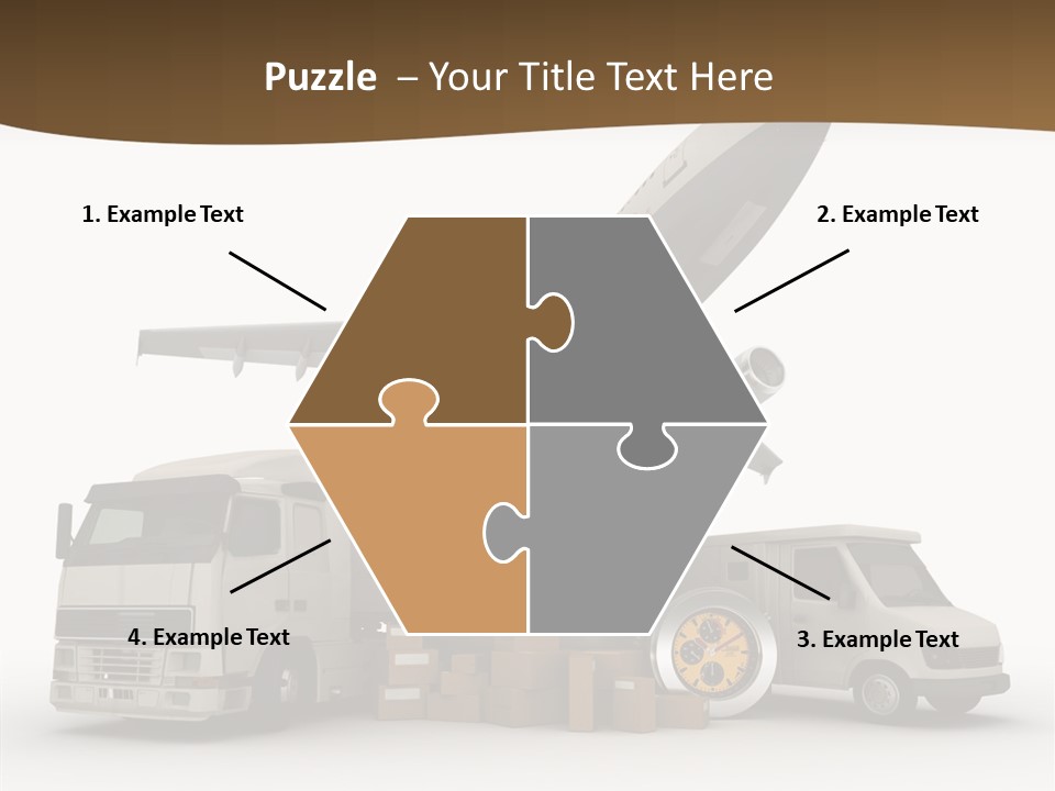 Caucasian Package Courier PowerPoint Template