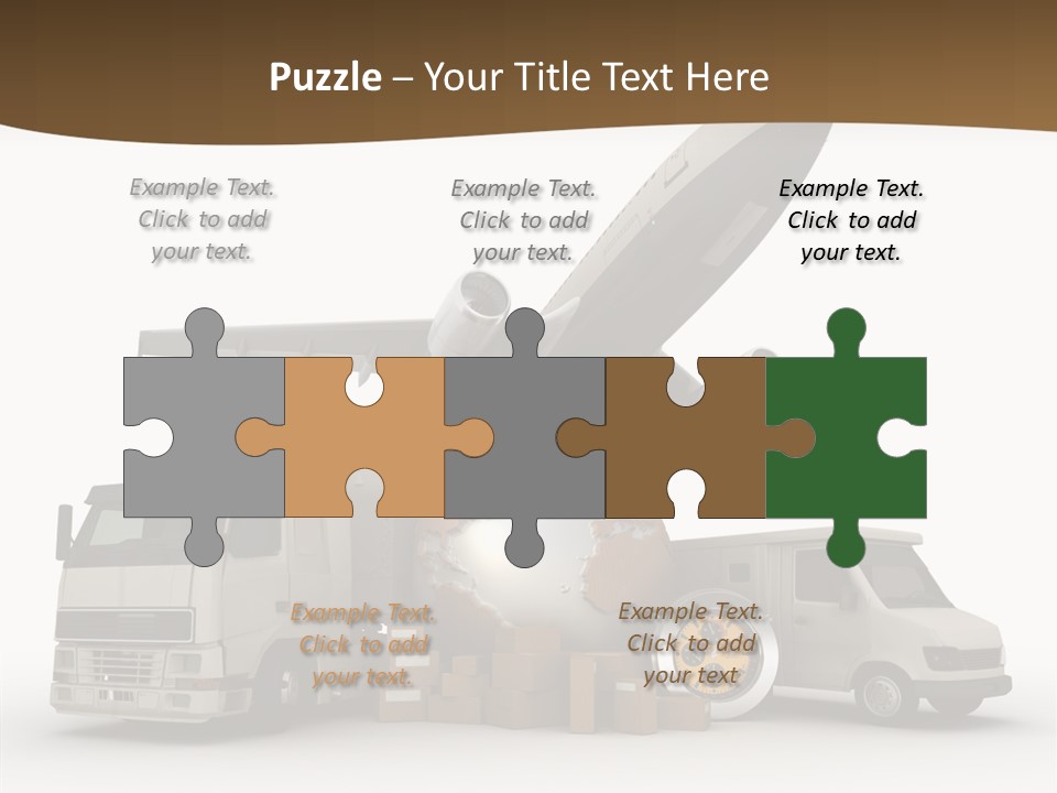 Caucasian Package Courier PowerPoint Template