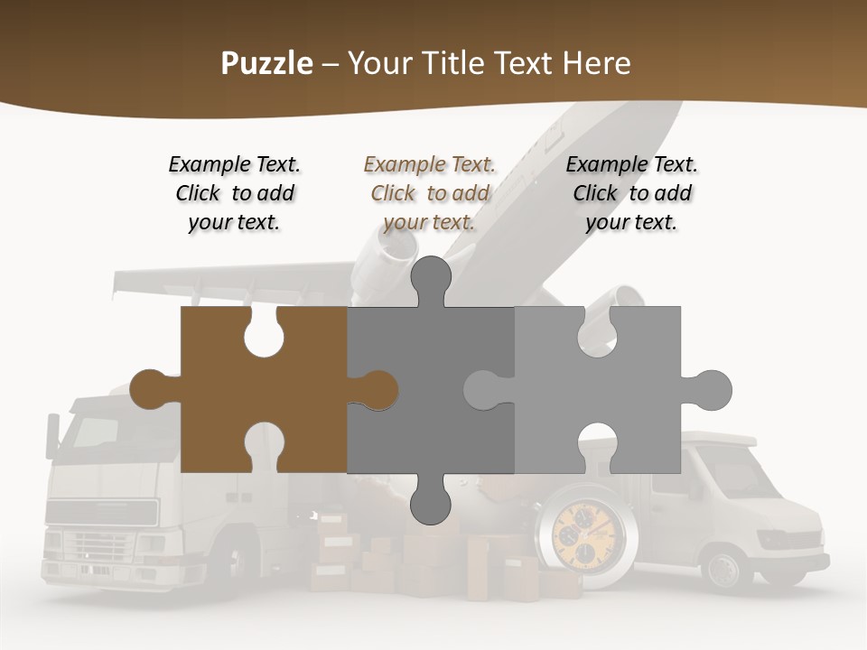 Caucasian Package Courier PowerPoint Template