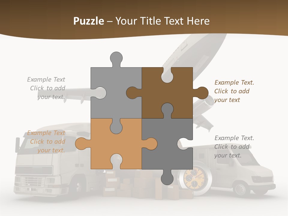 Caucasian Package Courier PowerPoint Template