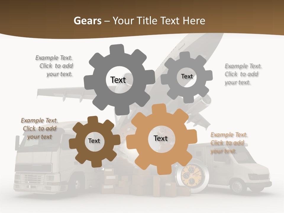 Caucasian Package Courier PowerPoint Template