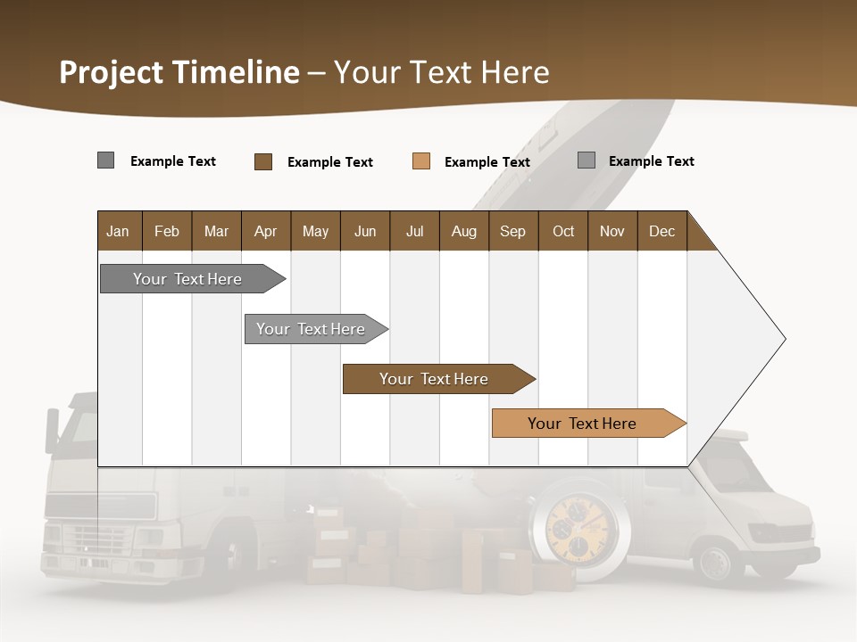 Caucasian Package Courier PowerPoint Template