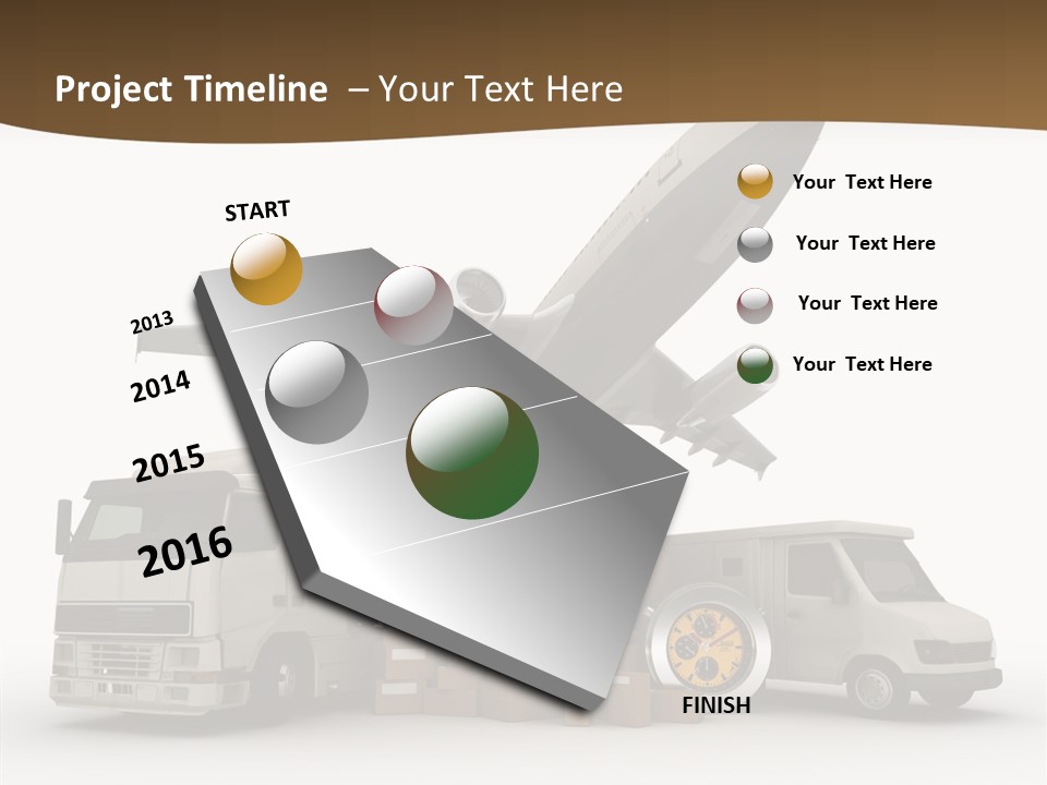Caucasian Package Courier PowerPoint Template