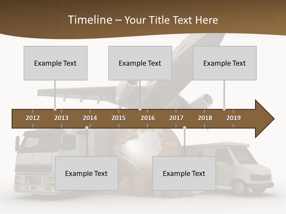 Caucasian Package Courier PowerPoint Template
