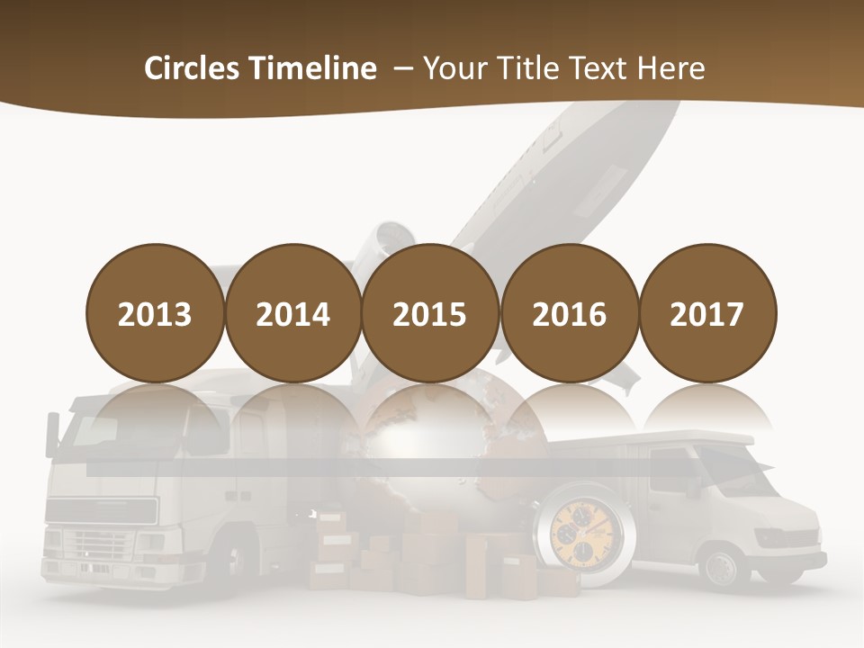 Caucasian Package Courier PowerPoint Template