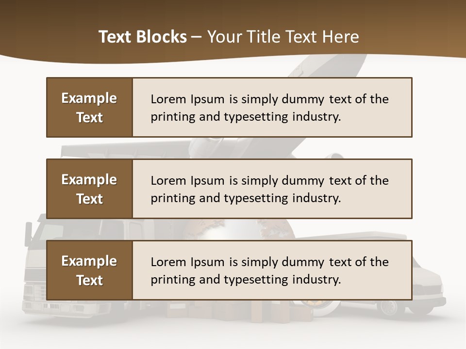 Caucasian Package Courier PowerPoint Template