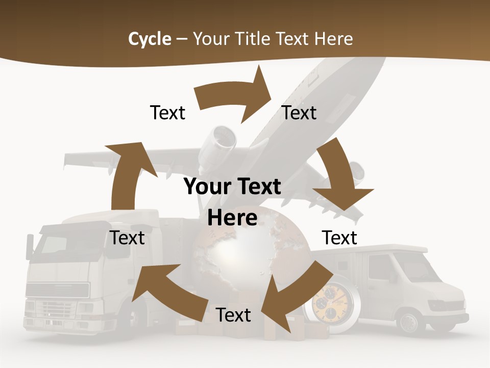 Caucasian Package Courier PowerPoint Template