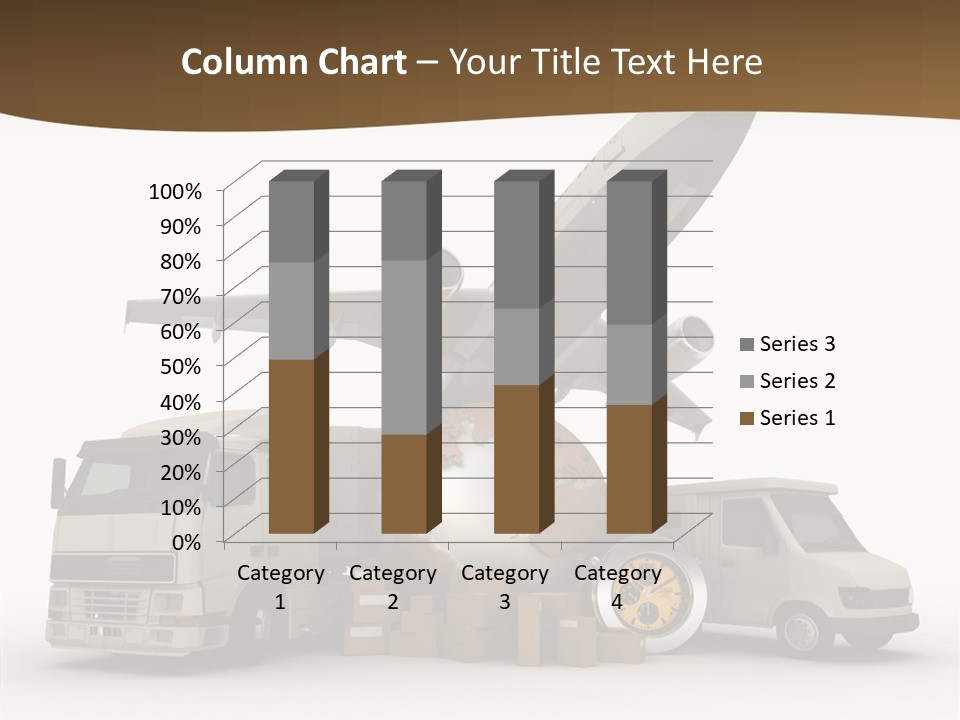 Caucasian Package Courier PowerPoint Template