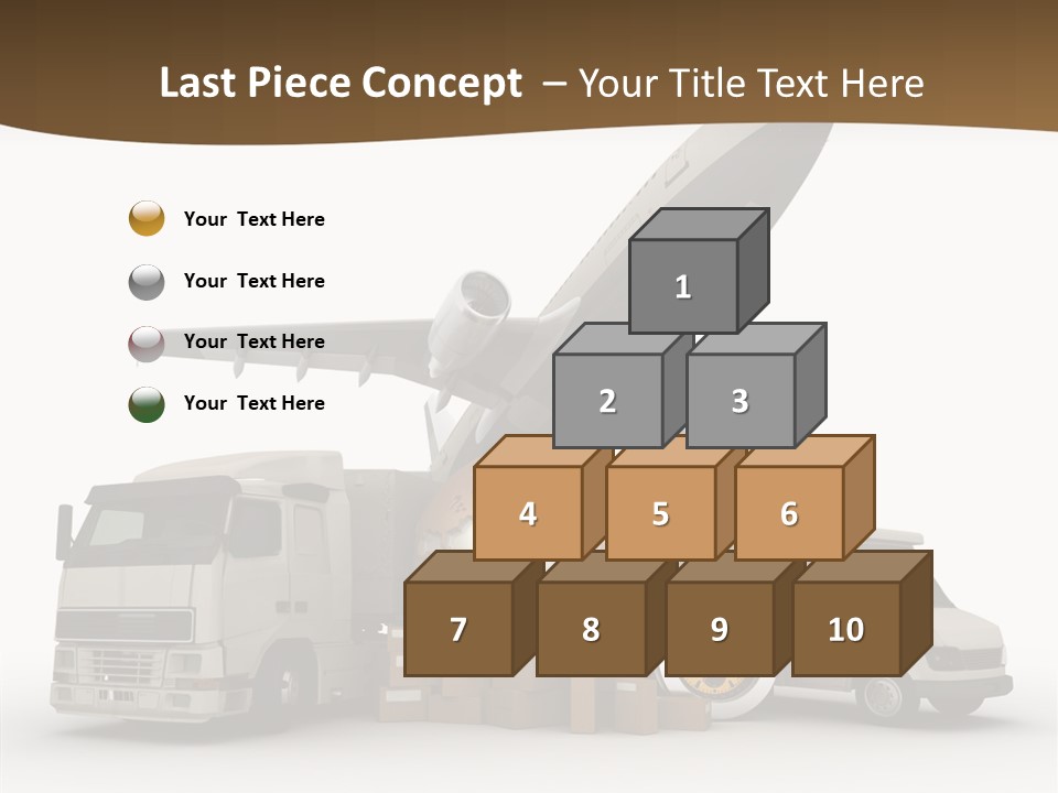Caucasian Package Courier PowerPoint Template