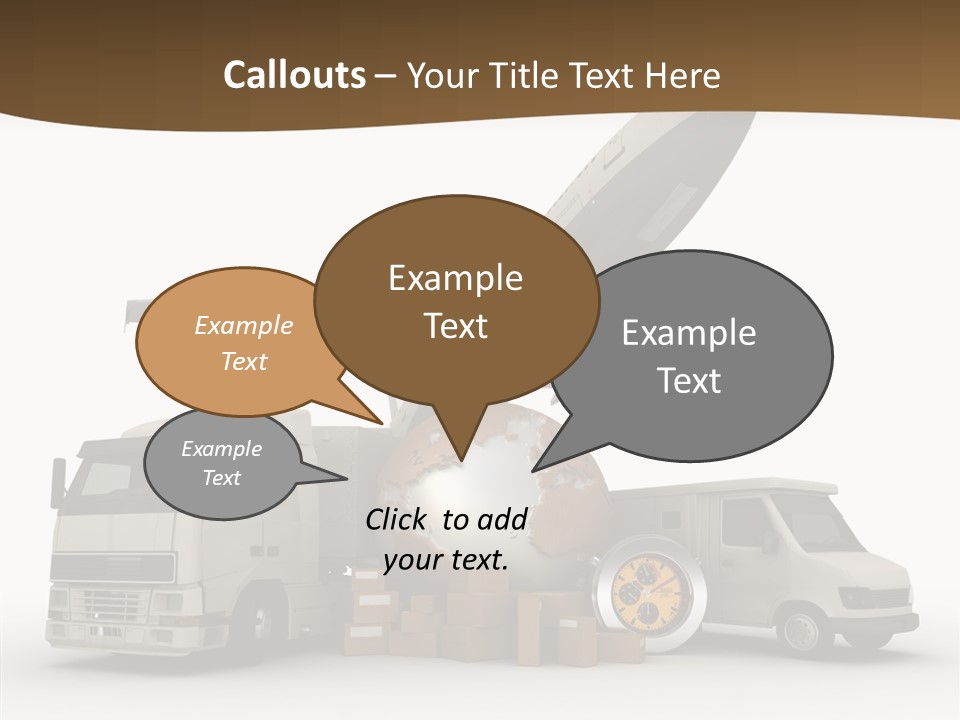 Caucasian Package Courier PowerPoint Template