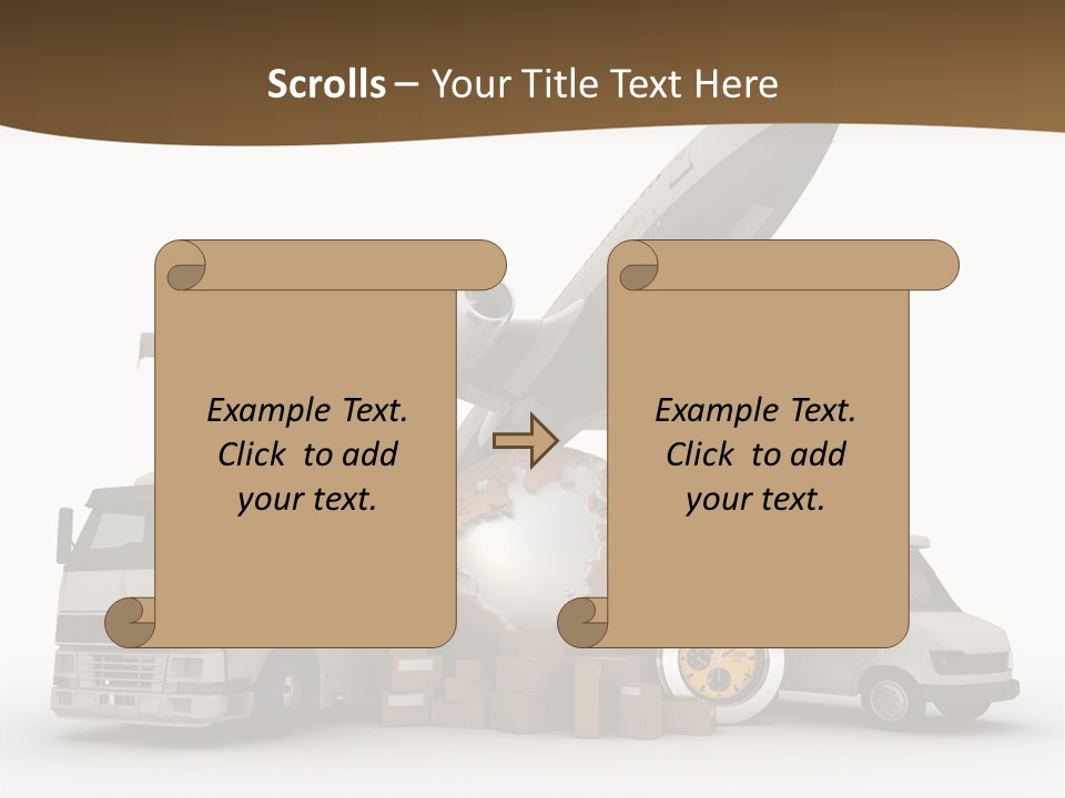 Caucasian Package Courier PowerPoint Template