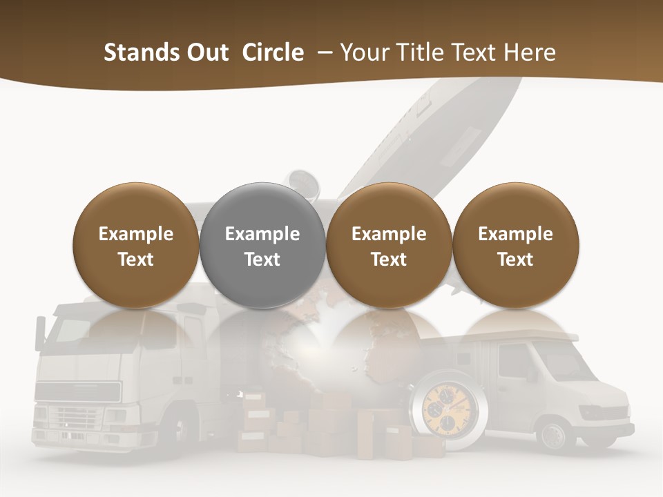 Caucasian Package Courier PowerPoint Template
